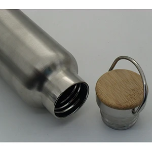 Bamboo lid single wall drinking bottle/ empty water bottle/ filter water bottle