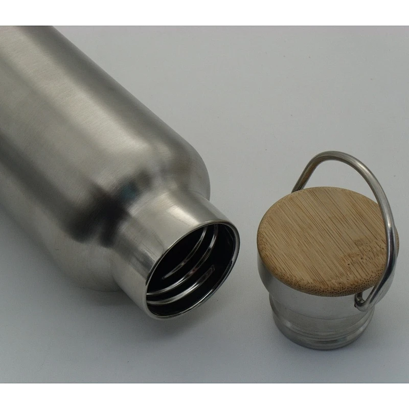 Bamboo lid single wall drinking bottle/ empty water bottle/ filter water bottle