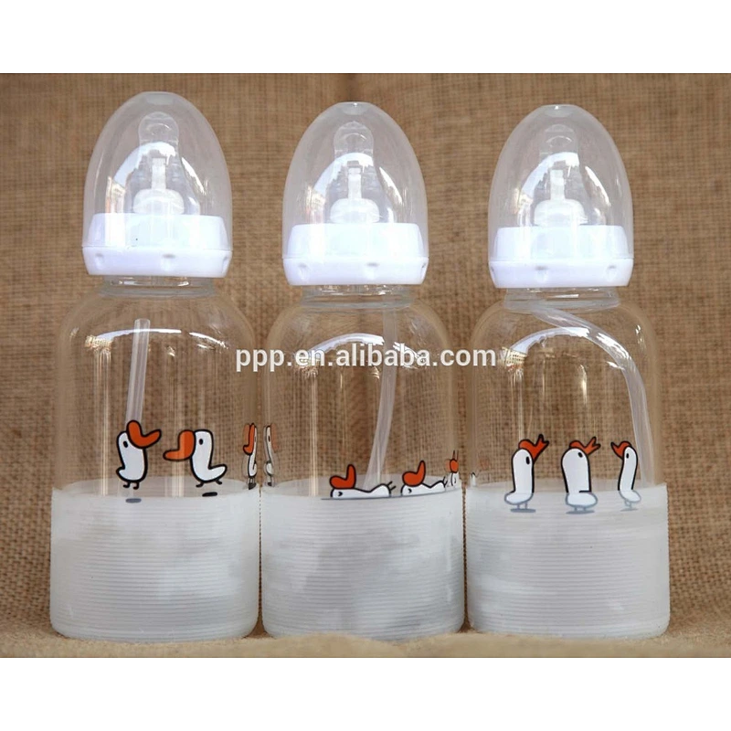 Borosilicate Glass Sport Water Bottle with suction sleeve