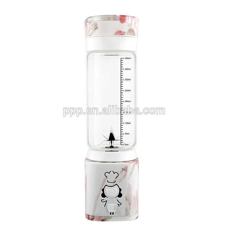 4 colors USB electric fruit juicer handheld smoothie maker blender rechargeable mini portable juice cup water bottle