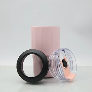 2019 Factory direct sell 14oz double wall stainless steel beer mug vacuum insulated beer can cooler tumbler two lids option