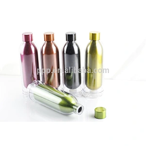 24oz double-wall sports bottle stainless steel liner plastic outer