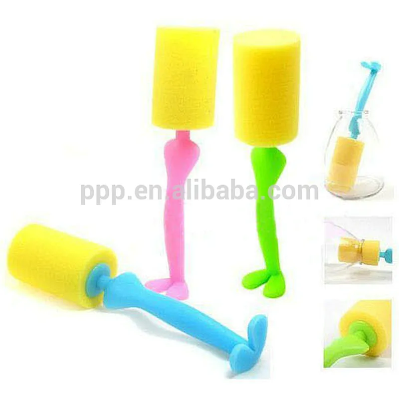 Wholesale eco-friendly material water bottle brush set/ efficient easy cleaning bottle brush/creative design,easy to stand