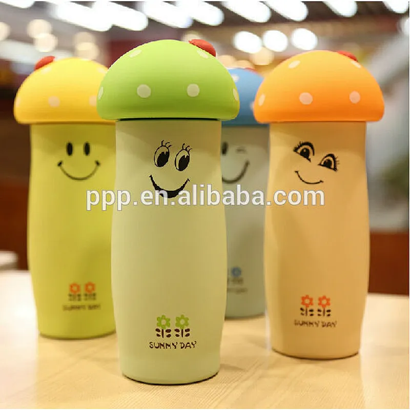 2015 vacuum flask for kids,mushroom aluminium sport bottle