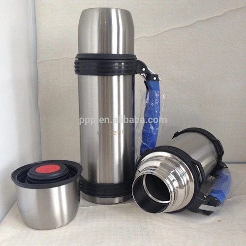 1L super leak-proof eco-friendly outdoor activity hiking use stainless steel travel bottle portable with strap
