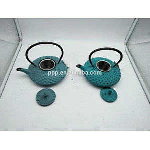 0.8L/32oz cast iron teapot Blue