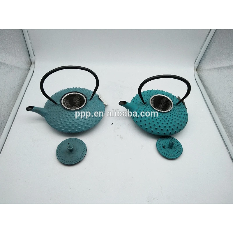 0.8L/32oz cast iron teapot Blue