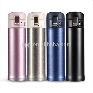 500ml classic double wall stainless steel logo customized vacuum insulated water tumbler with flip top lid and safety catch