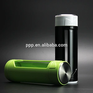 320ml high quality cheap sports borosilicate glass water bottle with silicone cover