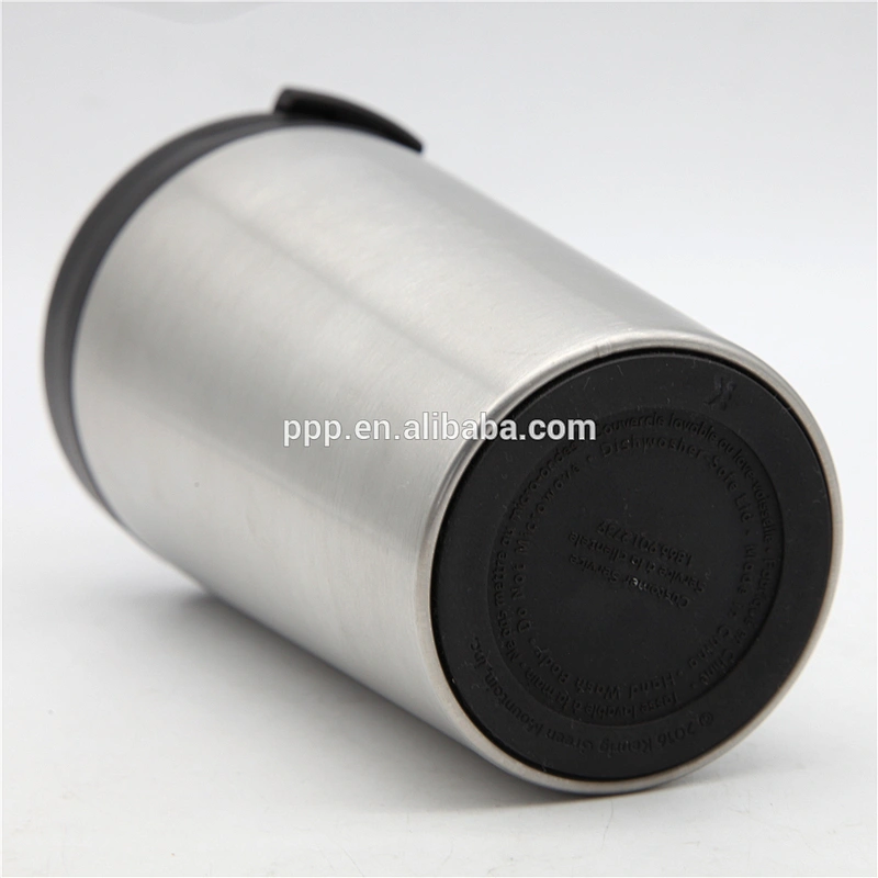 2017 new design double wall inner is stainless steel and outer is plastic bpa water bottle