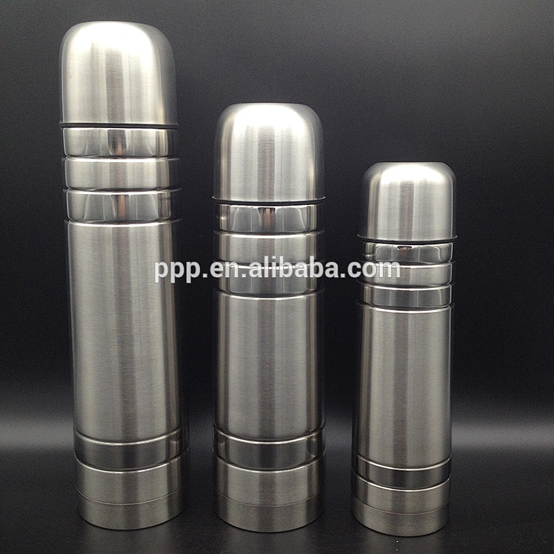 350/500/750ml double wall stainless steel vacuum flask with ring rolls