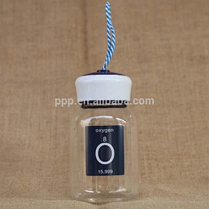 borosilicate glass drink bottle with custom print