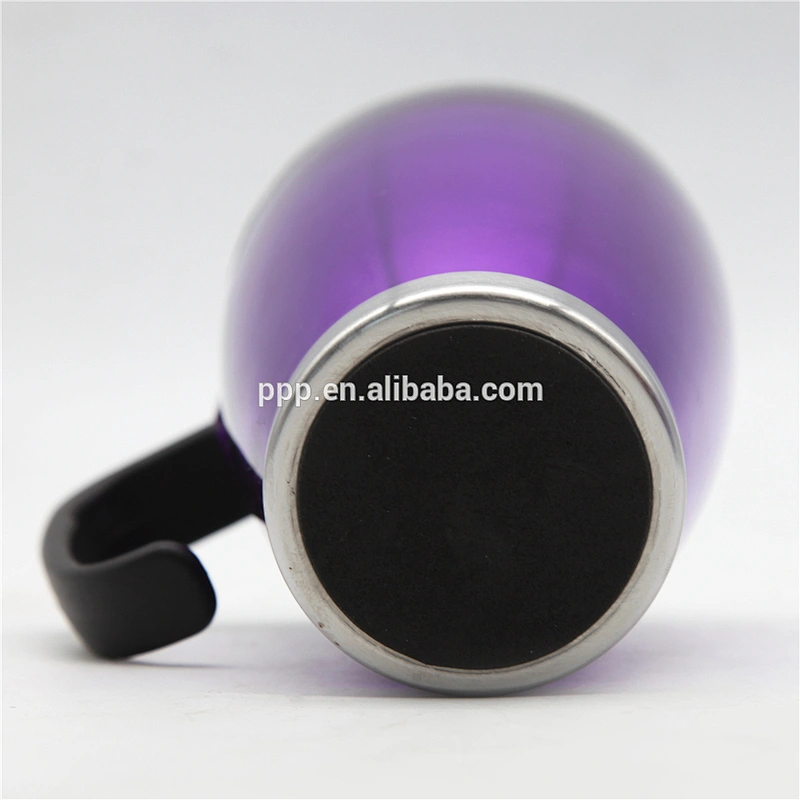 Fashionable double wall inner Stainless Steel outer plastic Auto Mug ,coffee mug with handle