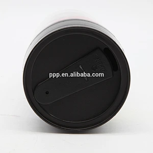 hot selling recycle double wall paper insert plastic drinking tumbler with lid
