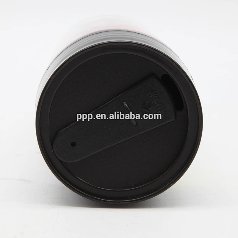 hot selling recycle double wall paper insert plastic drinking tumbler with lid