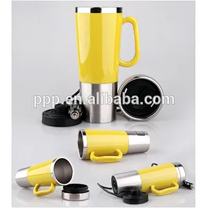 high quality 450ML stainless steel electric heated travel cup /electric mug warmer