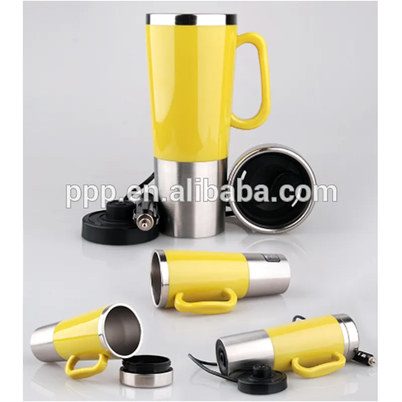 high quality 450ML stainless steel electric heated travel cup /electric mug warmer
