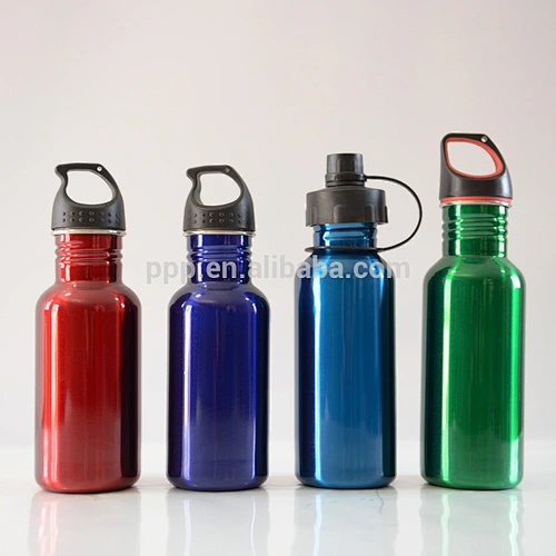 hot sale single wall aluminum logo customized sports bottle with heavy calibre and sorts of lids