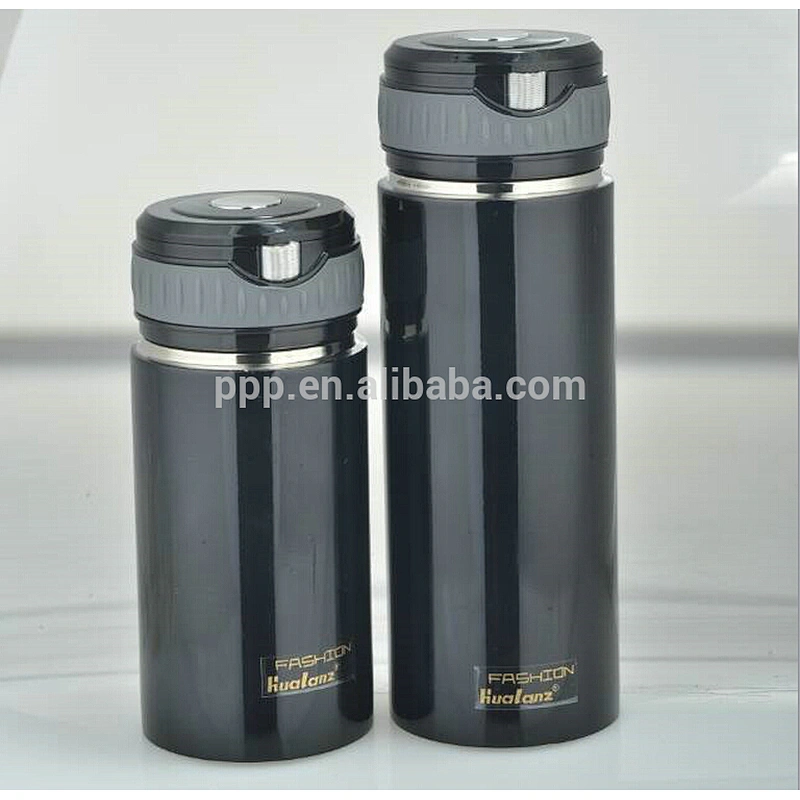 double wall high-quality stianlss steel logo customized vacuum flask with retractable wrist strap/leisure business cup