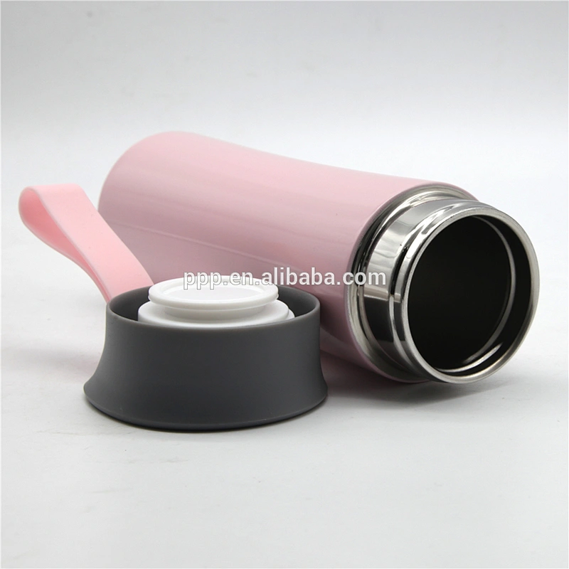Creative style double wall stainless steel vacuum water bottle with handle for students