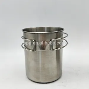 wholesale single wall stainless steel 1000ml sports water bottle with wide mouth and 700ml multifunctional cup/economic set