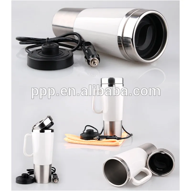 high quality 450ML stainless steel electric heated travel cup /electric mug warmer