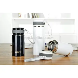 double wall high-quality stianlss steel logo customized vacuum flask with retractable wrist strap/leisure business cup