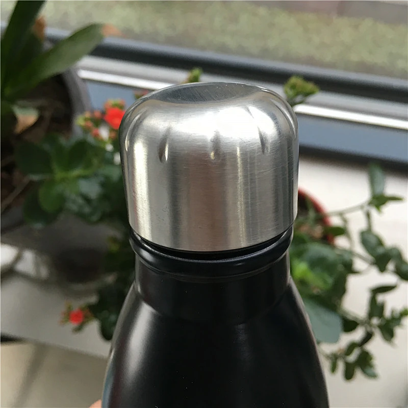 Wholesale single wall 750ml 304 stainless steel cola shaped sports water bottle
