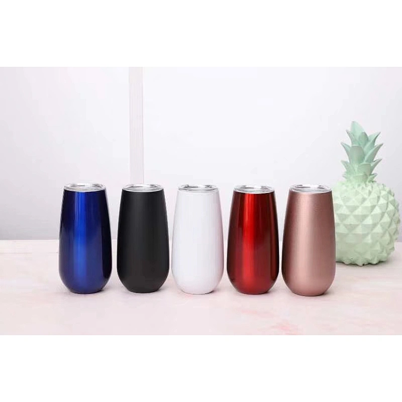 Double wall stainless steel wine tumbler 6oz 24 colors