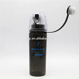 Cycling sport Portable Frosted mist Spray Water Bottle Plastic Drinking water bottle