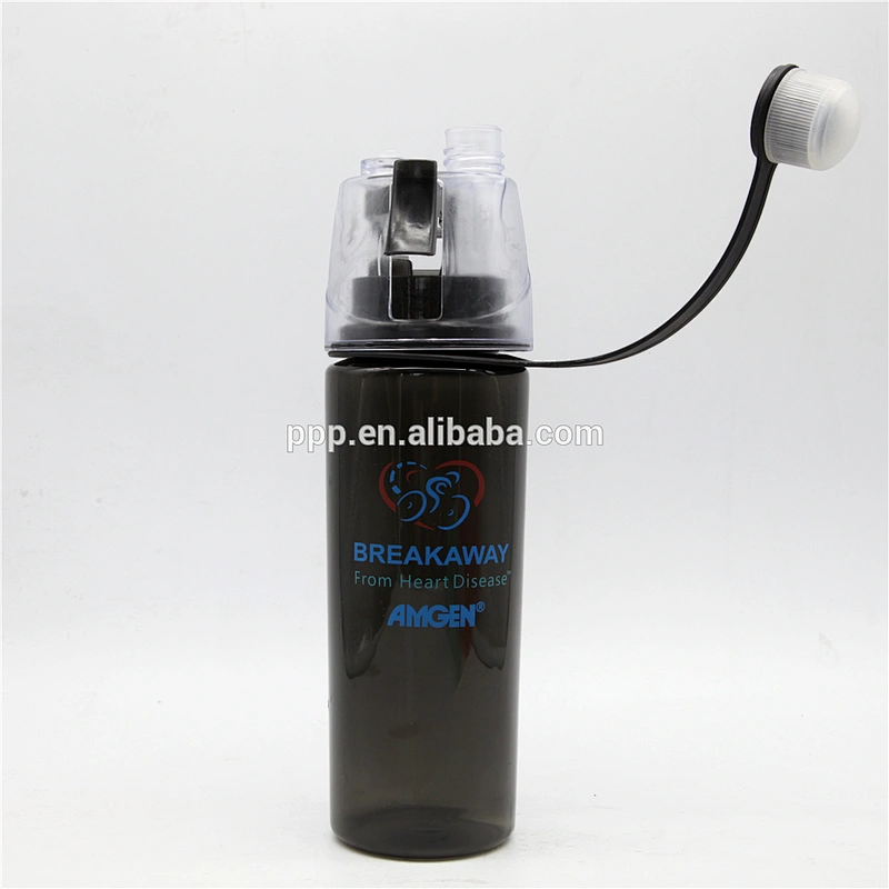 Cycling sport Portable Frosted mist Spray Water Bottle Plastic Drinking water bottle