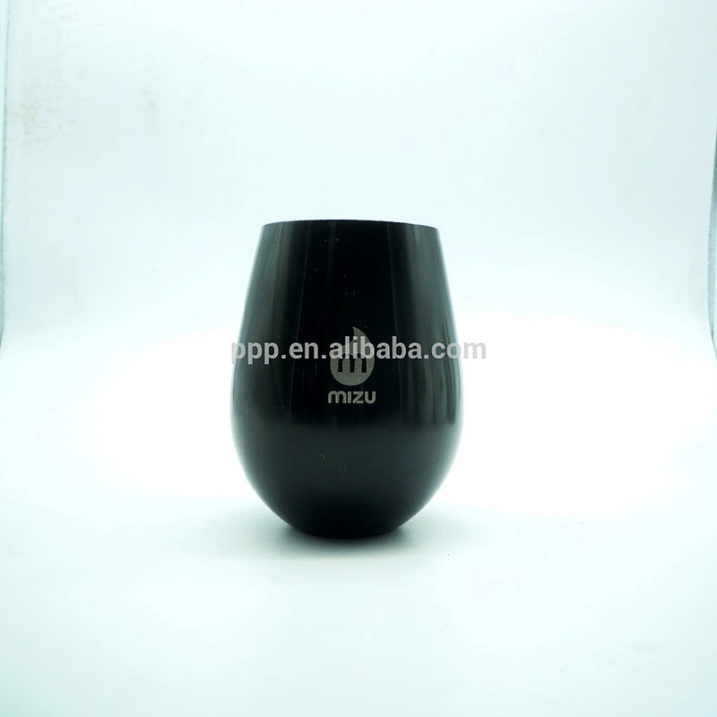 550ml single wall stainless steel thickening type water cup/egg shaped beer mug/drop style shot beer mug without handle