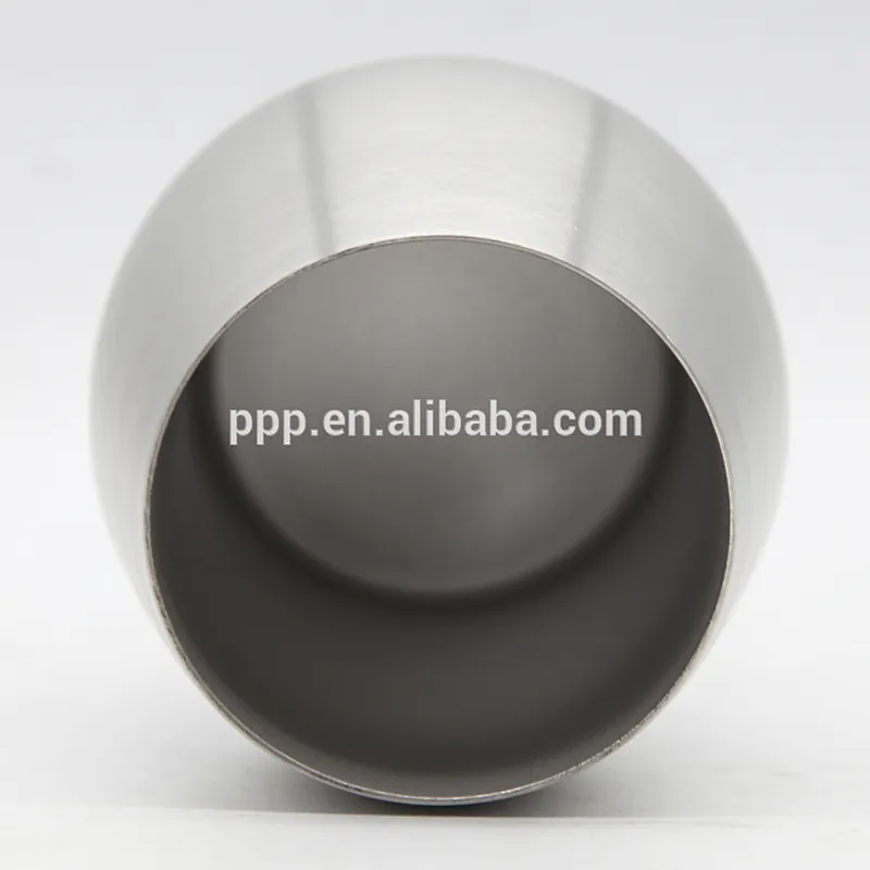 14oz double wall stainless steel factory price egg shaped insulated stemless wine cup