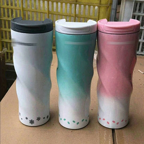 2018 500ml New Design Double Wall 304 Stainless Steel Vacuum Insulated Twisted Coffee Mug