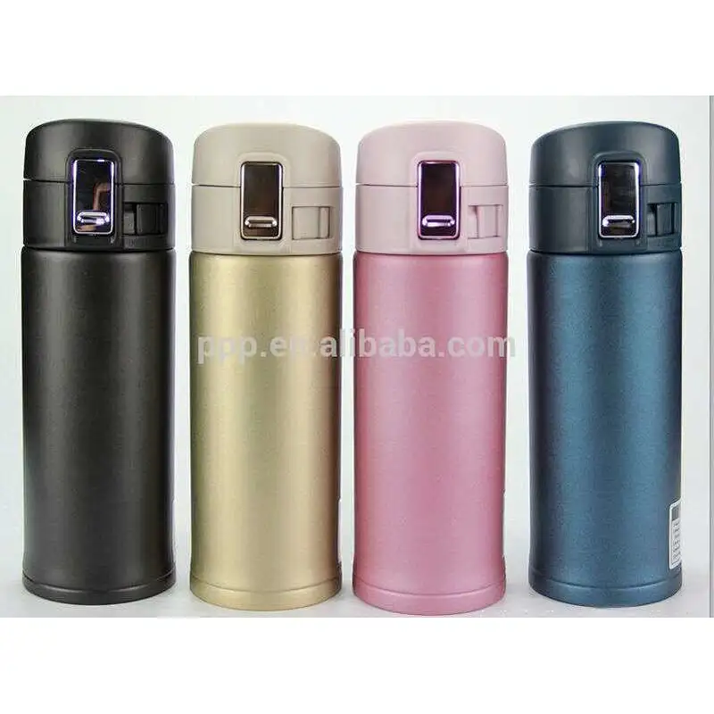 500ml classic double wall stainless steel logo customized vacuum insulated water tumbler with flip top lid and safety catch