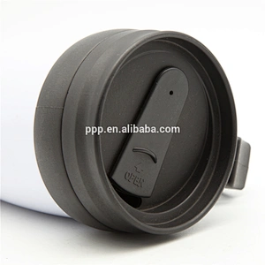 400ml travel bottles with plastic inner stainless steel outer promotional car mugs with lid and handle