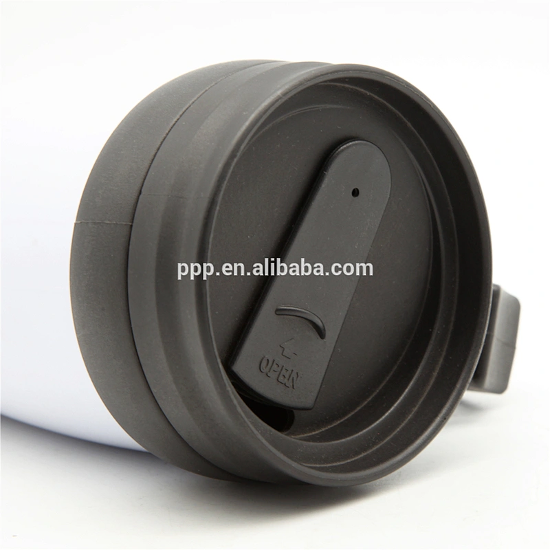 400ml travel bottles with plastic inner stainless steel outer promotional car mugs with lid and handle
