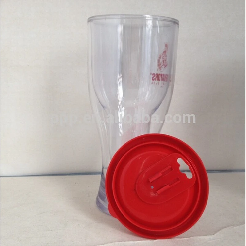 New arrival plastic beer cup/vacuum beer mug with lid/easy grip water wine tumbler