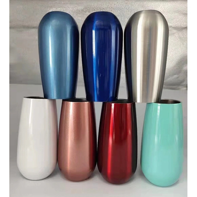 Double wall stainless steel wine tumbler 6oz 24 colors