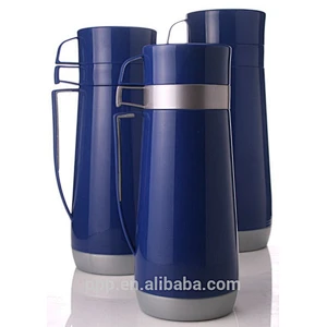 Plastic body vacuum flask with glass liner