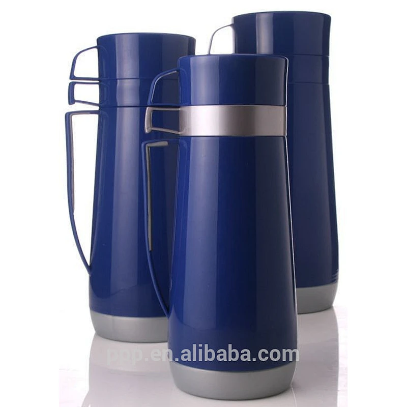 Plastic body vacuum flask with glass liner