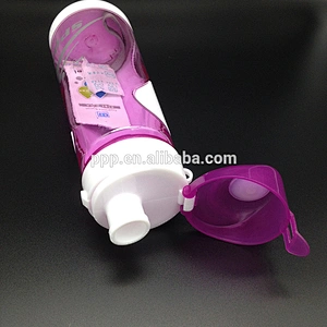 Flip top lid sport water bottle with custom logo print bpa free plastic water bottle