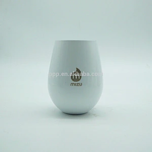 550ml single wall stainless steel thickening type water cup/egg shaped beer mug/drop style shot beer mug without handle