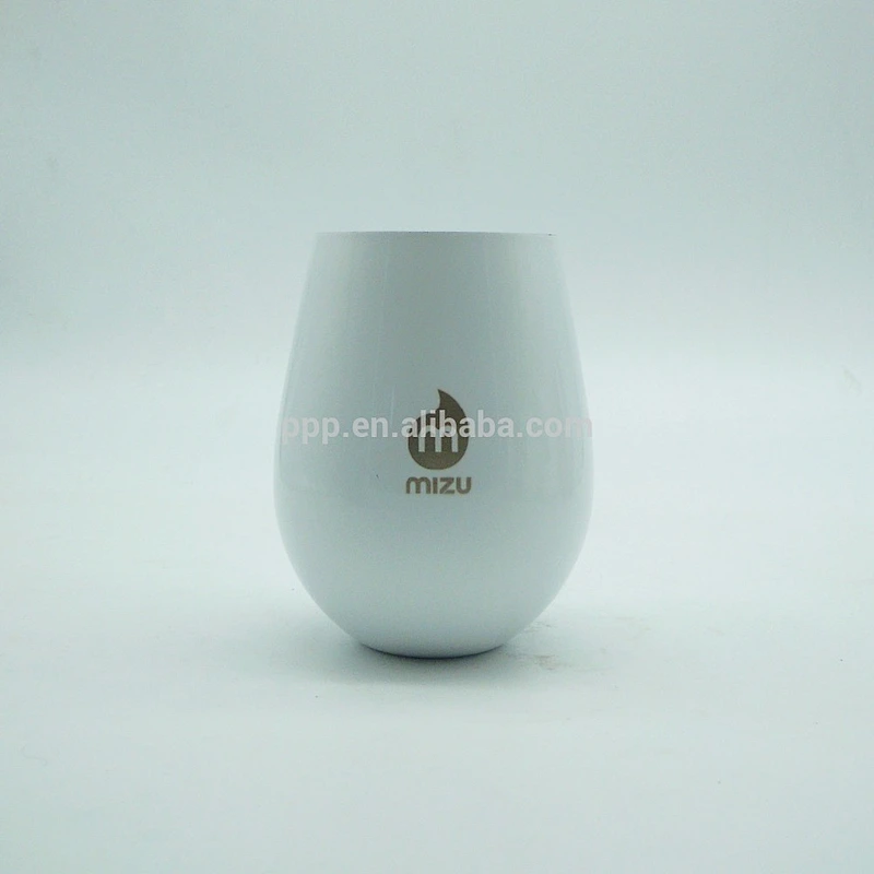 550ml single wall stainless steel thickening type water cup/egg shaped beer mug/drop style shot beer mug without handle
