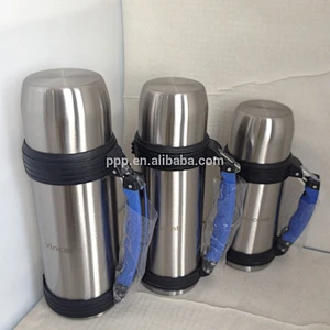 1L super leak-proof eco-friendly outdoor activity hiking use stainless steel travel bottle portable with strap