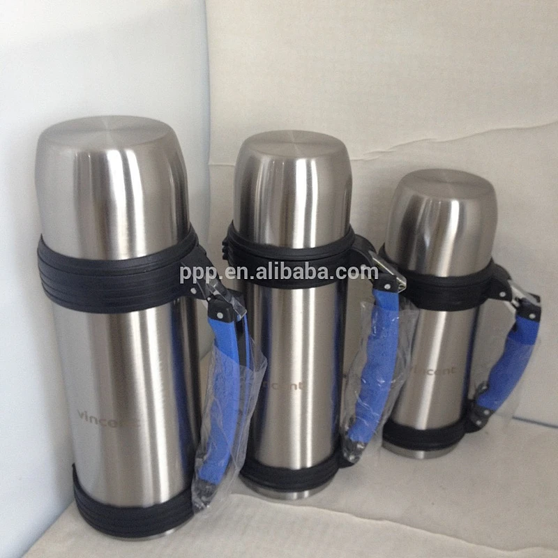 1L super leak-proof eco-friendly outdoor activity hiking use stainless steel travel bottle portable with strap