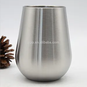 double wall stainless steel logo customized insulated drop style water tumbler without handle/variant egg shaped shot bottle