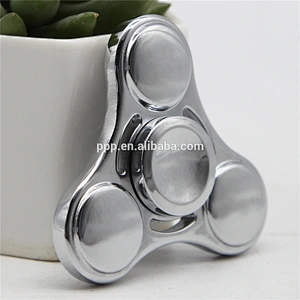 2017 New arrival pure stainless steel relieve stress fidget spinner tri-spinner for wholesale