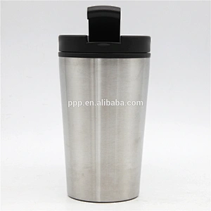 2017 new design double wall inner is stainless steel and outer is plastic bpa water bottle