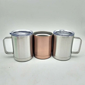 10oz Double wall stainless steel coffee mug 18/8 stainless steel vacuum insulated coffee mug with handle